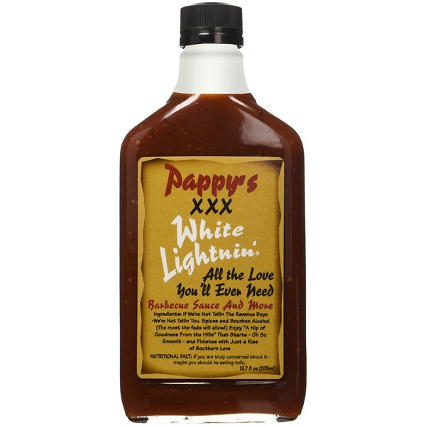 BOURBON Q Bbq Sauce Pappys Xxx White Lightning, 12.7 FZ