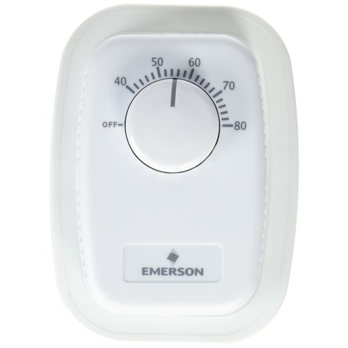 White-Rodgers Emerson B50 Mechanical Dual Pole Line Voltage Thermostat, No Size