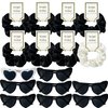 HHENGDAS Satin Bridesmaid Scrunchies Set of 8 Bachelorette Heart Sunglasses Hair Ties Bridal Shower Gift for Wedding Bachelorette Party Favors Bridesmaid Proposal Gifts (White&Black)