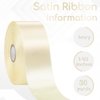 Aoropo Ivory Ribbon 1-1/2 Inch 30 Yards, Cream Satin Ribbon for Gift Wrapping, Flower Bouquet, Crafts, Baby Shower, Christmas, Wedding and Bow Making