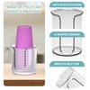2 Pack Bathroom Cup Dispenser - Countertop 3 oz Bathroom Cup Holder for Dixie and Paper Cups - Mouthwash Cup Holder for 3oz Bathroom Cups（Clear）