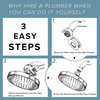 ShowerMaxx, Luxury Spa Series: Brushed Nickel Rain Shower Head, 6-Inch Round Rain Showerhead with 360 Tilt, Experience Rainfall with MAXX Comfort and Elegance (Brushed Nickel)