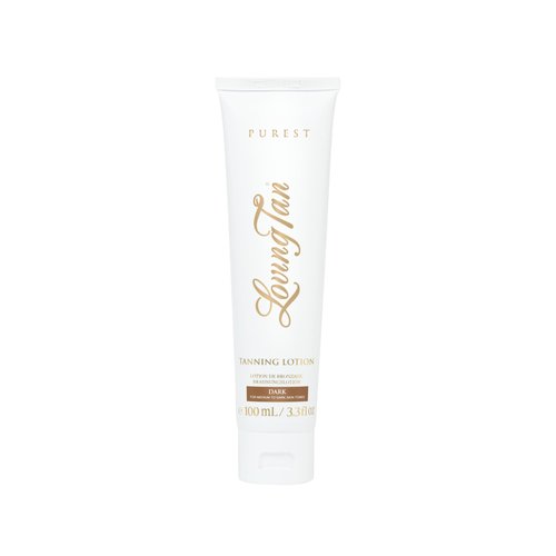 Loving Tan NEW Purest Tanning Lotion, Dark - Sunless Tanner Made From 97% Certified Organic & Naturally Derived Ingredients, 5+ Self Tanner Applications, Cruelty Free, Vegan Friendly - 3.3 Fl Oz