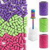 Difenni Sanding Bands for Nail Drill,Colorful Nail Sanding Bands 210pcs Nail Drill Sanding Bands 80#150#240#Coarse Fine Grits with Rainbow 3/32" Mandrel Bit for Electric Nail Drill Nail