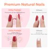 10Packs Press on Nails Short Square, Jofay Fashion Solid Color Fake Nails with Glue, Reusable Acrylic False Nails with Design…