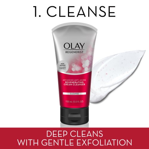 Face Wash by Olay Anti-Aging Skincare Kit with Regenerist Cleanser, Moisturizer & Eye Cream
