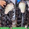 Cikana 13x6 Lace Front Wigs Human Hair 26 Inch Body Wave 180% Density Pre Plucked 13x6 HD Lace Frontal Wigs Human Hair Body Wave Glueless Lace Front Wigs for Black Women with Baby Hair Natural Black