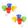 The Dreidel Company Beach Day Playsets (Pack of 8) 4.25" Sand Bucket Play Set Box Includes, 1 Pail, 1 Shovel Toy for Boys and Girls Birthday Party Favor