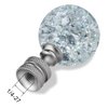 Qc Crystal Lamp Finials with Crackle Ball Design and Silver Lamp Screw Knob Base, Lamp Topper Decorative for Table and Floor Lamp Shade Top (Silver)