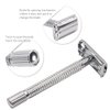 Safety Razor/shaver/shaving tool/Butterfly men's razor Kit, Chrome Long Handle Butterfly Open Double Edge Safety Razor Men's Shaver (1 Razor, 1 H3 Razor Stand and 1pc Genuine Leather Case)