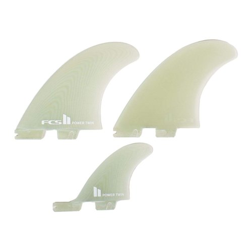 FCS II Power Twin Fin Set Plus Stabilizer - Clear