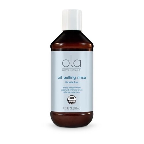 Ola Botanicals Oil Pulling Rinse (8.12 Fl. Oz.), USDA Certified Organic, Coconut Oil, MCT Oil, Cruelty Free, Fluoride Free, Soy Free, Gluten Free, Non GMO, Dr. Mercola