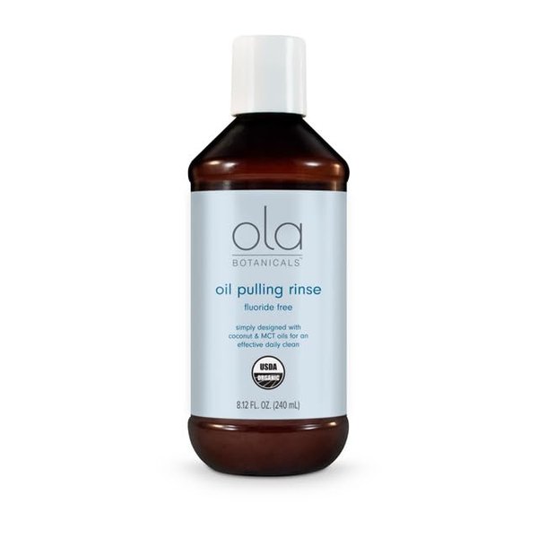 Ola Botanicals Oil Pulling Rinse (8.12 Fl. Oz.), USDA Certified Organic, Coconut Oil, MCT Oil, Cruelty Free, Fluoride Free, Soy Free, Gluten Free, Non GMO, Dr. Mercola