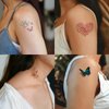 56 Sheets Flowers Temporary Tattoos 3D Small Butterfly Stickers Waterproof Fake Tattoos for Women Girls