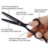 WeTest 12 PCS Hair Cutting Scissors Hair Cutting Shear Hairdressing Kit for Home, Salon, Barber, Gift, with Thinning Shears, Hair Razor Comb, Clips, Cape Kit, Black