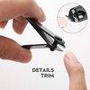 Nail Clippers Perfect 3 pcs Set Black Stainless Steel Fingernail & Thick Toenail & Ingrown Nail Clippers, Nail Clippers Cutter for Men and Women(Black).