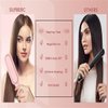 c, 30s Fast Heating, Hair Straightening Comb with LED Display, Anti-Scald & Auto-Shut Off Hair Straightening Iron (Pink)