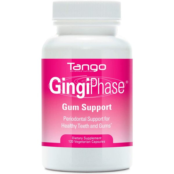 GingiPhase Natural Herbal Dental Support Supplement for Healthy Gums, Teeth, and Jaw Circulation (120 Capsules)