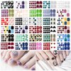 DANNEASY 30 Sheets Toe Nail Stickers Toenail Polish Strips Nail Wraps for Women Self Adhesive Toes Nail Polish Stickers Gel Nail Strips Toenails Manicure Sticker Nail Art Accessories with Nail File