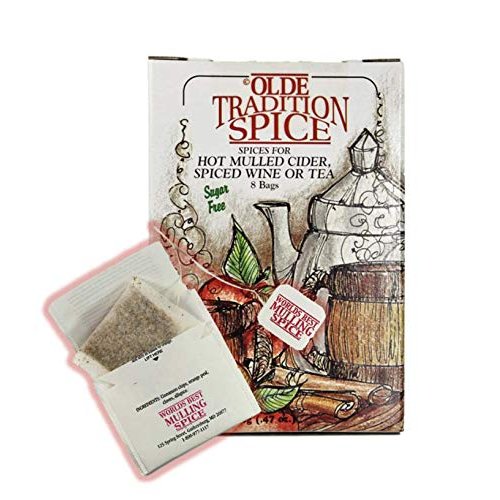 Olde Tradition Spice: Mulling Spices in Tea Bags for Apple Cider, Mulled Wine, Glühwein, Hot Toddy Holiday Drink - Sugar-Free & Caffeine-Free - 8 Count