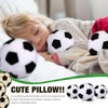 Chivao 6 Pieces Plush Soccer for Kids Soft Plush Ball Baby Small Soccer Stuffed Soccer Fluffy Soccer Decor for Nursery Boys Toddler Girls Gift Room Playing Catch, 4.33 Inches(Soccer)