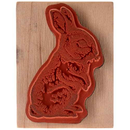 Inkadinkado Baby Bunny Wood Stamp for Easter Cards and Scrapbooking, 2.25'' W x 1.75'' L