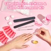 AZUREBEAUTY Nail Polish Gel Remover Tools Kit with 10 ml Cuticle Oil 10 PCS Nail Clips 150ml Remover Bottle Nail Remover Cotton Balls Cuticle Pusher Peeler Brush Nail File Buffer Comprehensive Tools