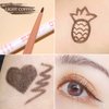 Vtrem 2 Colors Light Coffee Color Eyeliner Pen Waterproof Ultra-Fine Tip Smudgeproof Gel Eyeliner Long-Lasting Eye Liners for Women Makeup Tools