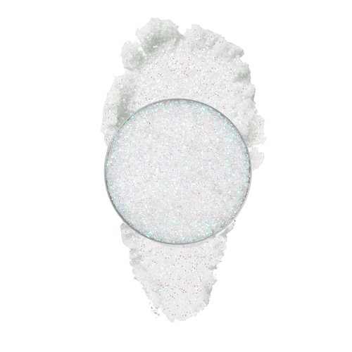 Fillwie White Glitter Eyeshadow - High Pigmented Fine Sparkly Eye shadow Magnetic Pan, Holographic Rave Metallic Face Glitter, Vegan Cruelty-Free Beauty Product festival Makeup(Fairy Flicker)