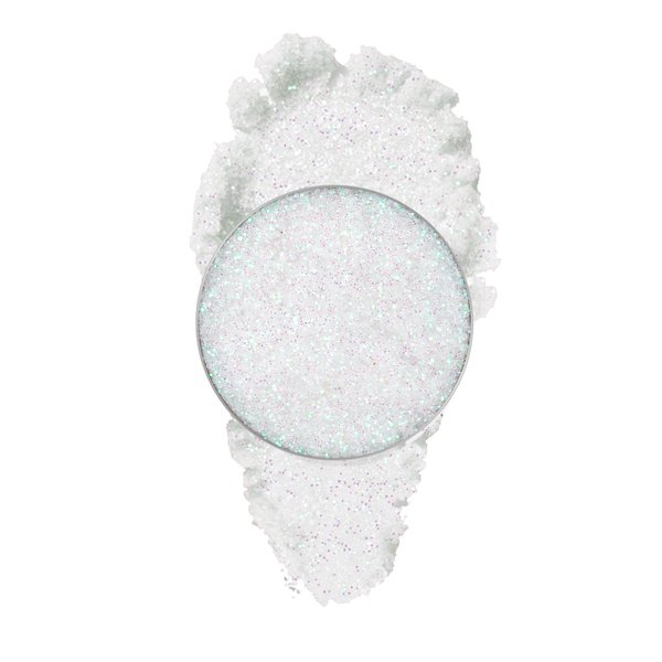 Fillwie White Glitter Eyeshadow - High Pigmented Fine Sparkly Eye shadow Magnetic Pan, Holographic Rave Metallic Face Glitter, Vegan Cruelty-Free Beauty Product festival Makeup(Fairy Flicker)