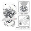 Anatomical Heart with Flowers Scrub Caps Hats Women Bouffant Working Hat Ponytail Holder for Women Long Hair Covers 2PCS