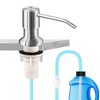 Dish Soap Dispenser for Kitchen Sink and Tube Kit, 47" Tube Connects Pump Directly to Soap Bottle Brushed Nickel