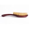 NEW CQP PREMIUM 360 Wave Brush - Royal Burgundy - MEDIUM SOFT - Extra Lux Boar Bristles, Wooden Body, Gold Engraved Logo, Piano Lacquer High Gloss Finish Hairbrush by Crown Quality Products