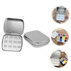 Beatifufu 2 Sets Palette Nail Polish Stand Tray Nail Polish Empty Nail Polish Tin Compartment Storage Containers Nail Polish Holder Gel Nail Polish Organizer Nail Polish Mini Iron Dispenser