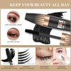 2PCS 4D Silk Fiber Mascara my amazing lash mascara Waterproof mascara black volume and length for Long, Full lashes that Last All Day