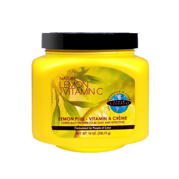 Clear Essence Lemon Plus Vitamin C and A Skin Brightening Creme - Dark Spot Remover for Face - Skin Care Body Cream - Skin Moisturizer - Glow Cream - Best Face Cream for Aging Skin 19 Oz.