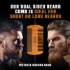 Viking Revolution Natural Boar Bristle Brush and Pear Wood Comb Set for Men - Dual Action Grooming for Beards and Mustaches with Velvet Travel Pouch
