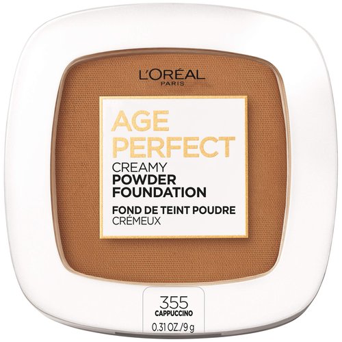 L'Oreal Paris Age Perfect Creamy Powder Foundation Compact, 355 Cappuccino, 0.31 oz.