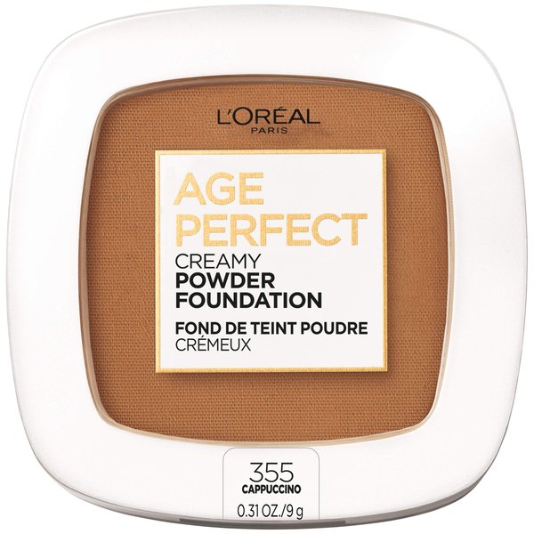 L'Oreal Paris Age Perfect Creamy Powder Foundation Compact, 355 Cappuccino, 0.31 oz.