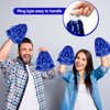 Cheerleading Pom Poms 4 Pack Cheerleader Squad Spirited Fun Pompoms Pom Poms Cheer Poms Hand Flowers Metallic Foil Pompoms for Kids Adults Sports Team Spirit Cheering Party Dance (Blue)