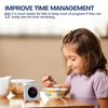 Visual Timer for Kids, Rechargeable 60-Minute Countdown Timer with 4 Alarm Modes, Silent Operation Pomodoro Timer for Classroom Kitchen Office, Autism and ADHD Tools for Kids and Adults, Pearl White