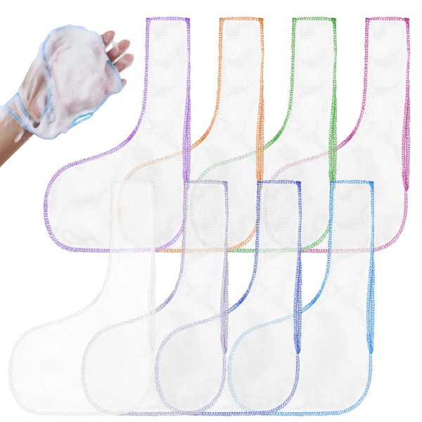 Cosblank 8 Pcs Soap Bag Bar Soap Saver Bag to Preserve Soap Soap Saver Pouch Mesh Soap Pouch for Shower Body Wash Conditioner Shampoo Bar Holder, 8 Colors