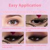 YAFIYGI Eyeliner Stencils 4 Sheets Eyeliner Stencil Set 6 in 1 Reusable Eyeliner Stencils for Ideal Winged Tip Includes Eyeshadow Stencils and Eyeliner Tape Makeup Tool for Hooded Eyes