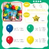 MOMO RUCCI 144Pcs Red Blue Yellow Green Balloon Arch Garland Kit,with Star Foil Balloon Double Stuffed Red Blue Balloons for Super Bro Carnival Themed Birthday Party Decorations Video Game Baby Shower