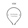 Lawie 20 Pack Black Satin Cloth Fabric Covered Thin Slim Hard Metal Headband 0.5CM Plain Wire Hair band Elastic Skinny Hair Hoop Holder Tiara Crown Base for Women Men Crafting DIY Accessories