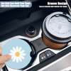 Cup Holders Car Coasters - White Daisy Flower Absorbent Ceramic Coaster, Drink Cup Holder Coasters, Auto Accessories for Women & Men, Pack of 2