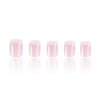 Short Square Press on Nails - Gel Nails Press Ons Short with Nail Glue Light Pink Gradient Fake Nails Acrylic Nails Full Cover Glue on Nails Stick on Nails for Women Girls 24pcs