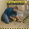 Black & Yellow Safety Tape - 2 Inch x 108 Feet - Warning & Hazard Tape Caution Tape for Marking Floors, Walls, Pipes & Equipment in Construction Sites & Hazardous Areas