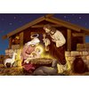 Mary Lays Jesus in Manger - Designer Greetings Box of 18 Religious Christmas Cards