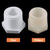 6 Pieces RV Hot Water Heater Drain Plug with Tape, 1/2 Inch NPT Drain Plug White Plastic Drain Plug, Compatible with RV Camper and Atwood Water Heater 11630 91857